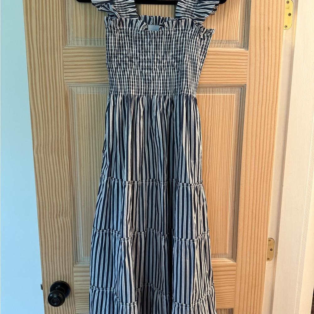 Hill House Ellie Nap Dress - XS - Navy Stripe